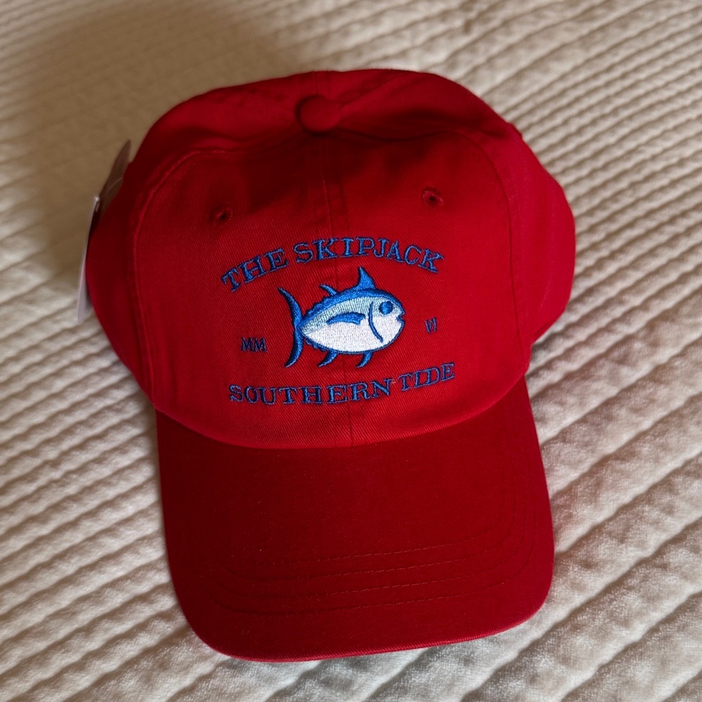 Southern Tide Red and Blue Fish Logo Cap